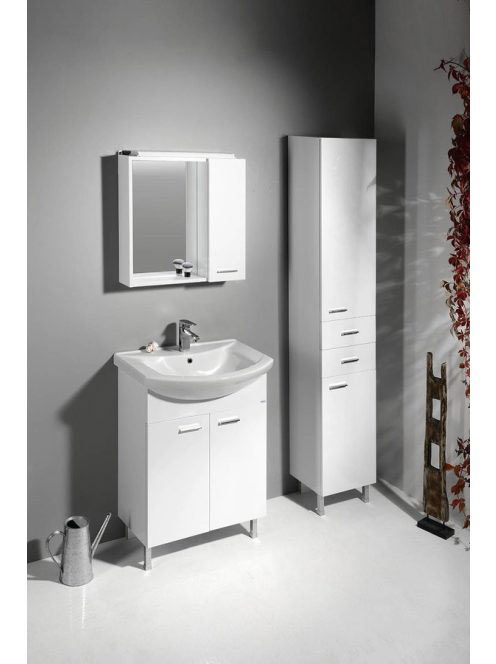 Aqualine ZOJA álló szekrény fiókkal, bal, fehér, 51220 - Image 4
