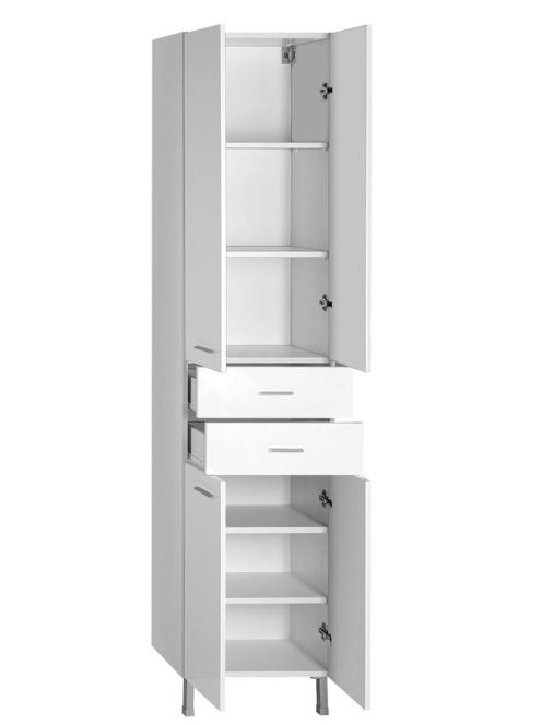 Aqualine ZOJA álló szekrény fiókkal, fehér, 51291 - Image 3