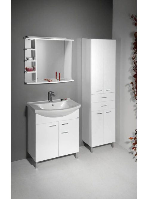 Aqualine ZOJA álló szekrény fiókkal, fehér, 51291 - Image 4