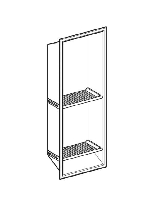 Geberit tárolórekesz behelyezhető polcokkal 30x80 cm, porszórt umbraszürke 154.291.00.1 - Image 2